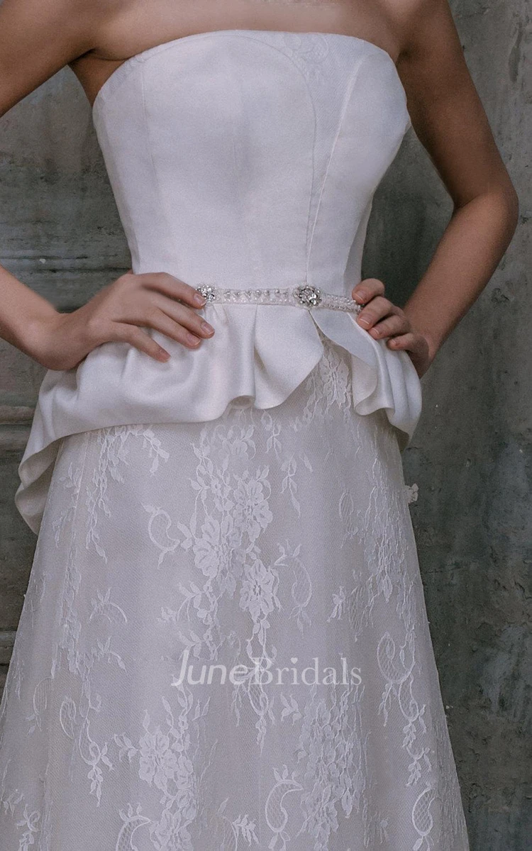 Mikado Chantilly Lace Gown Lace Gown In Vintage Style