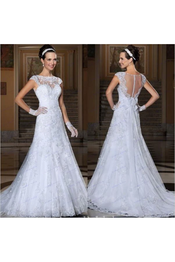 A-line Strapless Wedding Dresses With Luxurious Floor-length Flowers Court Beaded