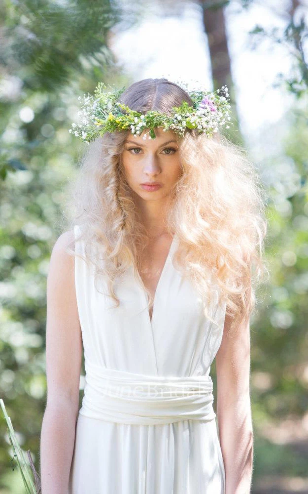 Short Knee-Length Jersey Weddig Dress