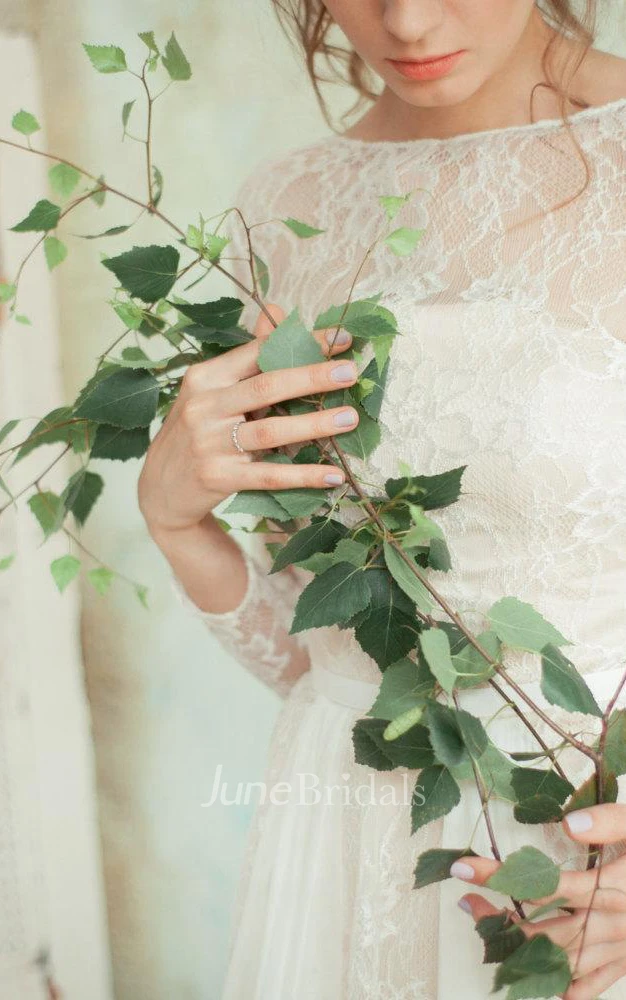 Kora High Necked Wedding Open Back Dress