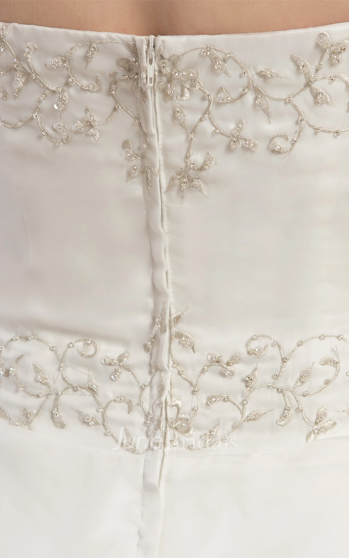 Sweetheart A-Line Embroidered Gown with Rhinestone