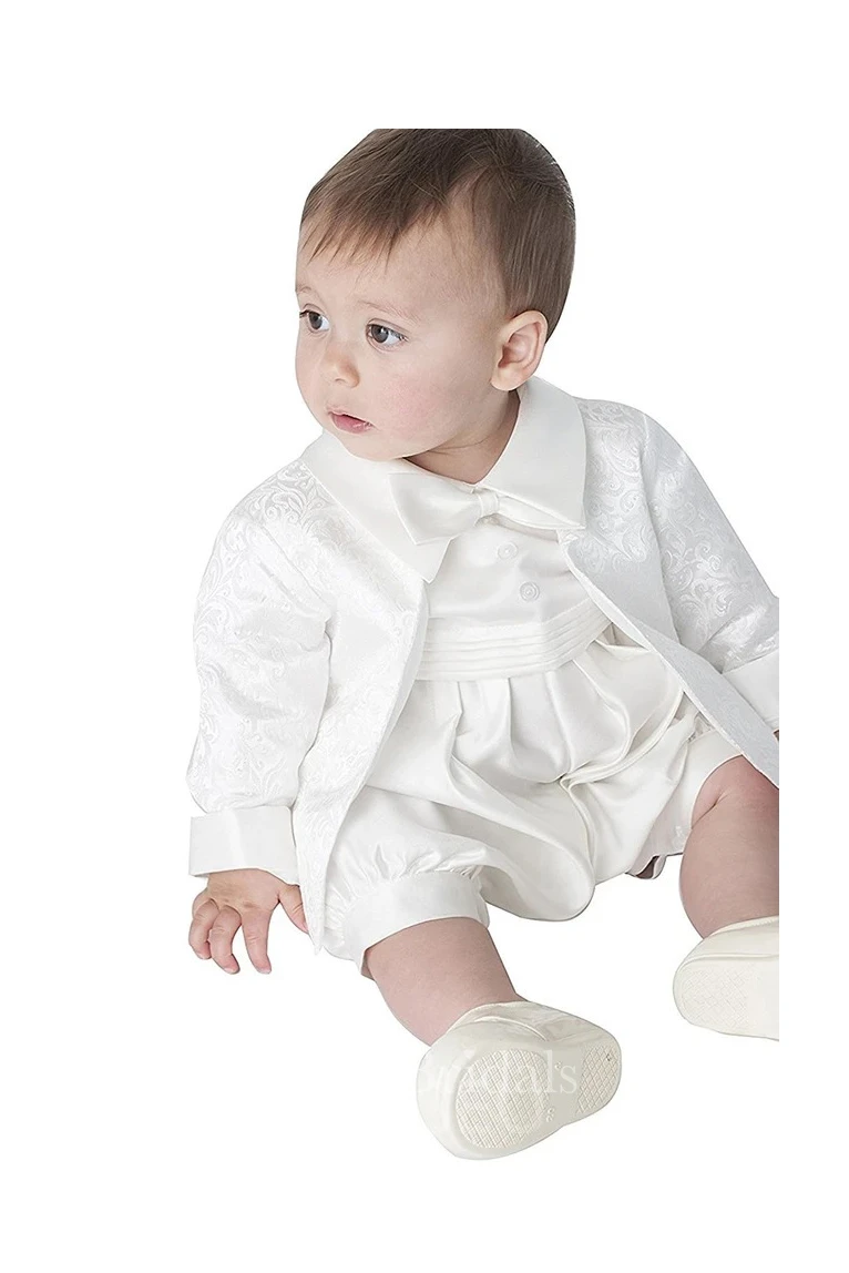 Romantic Lace Christening Dress With Button