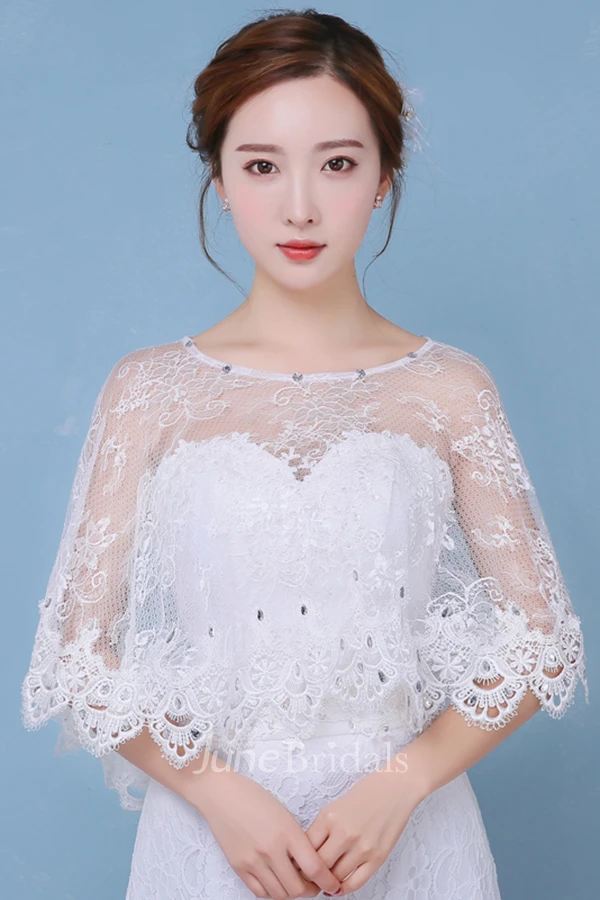 New Luxury Lace Cape Cape Shawl