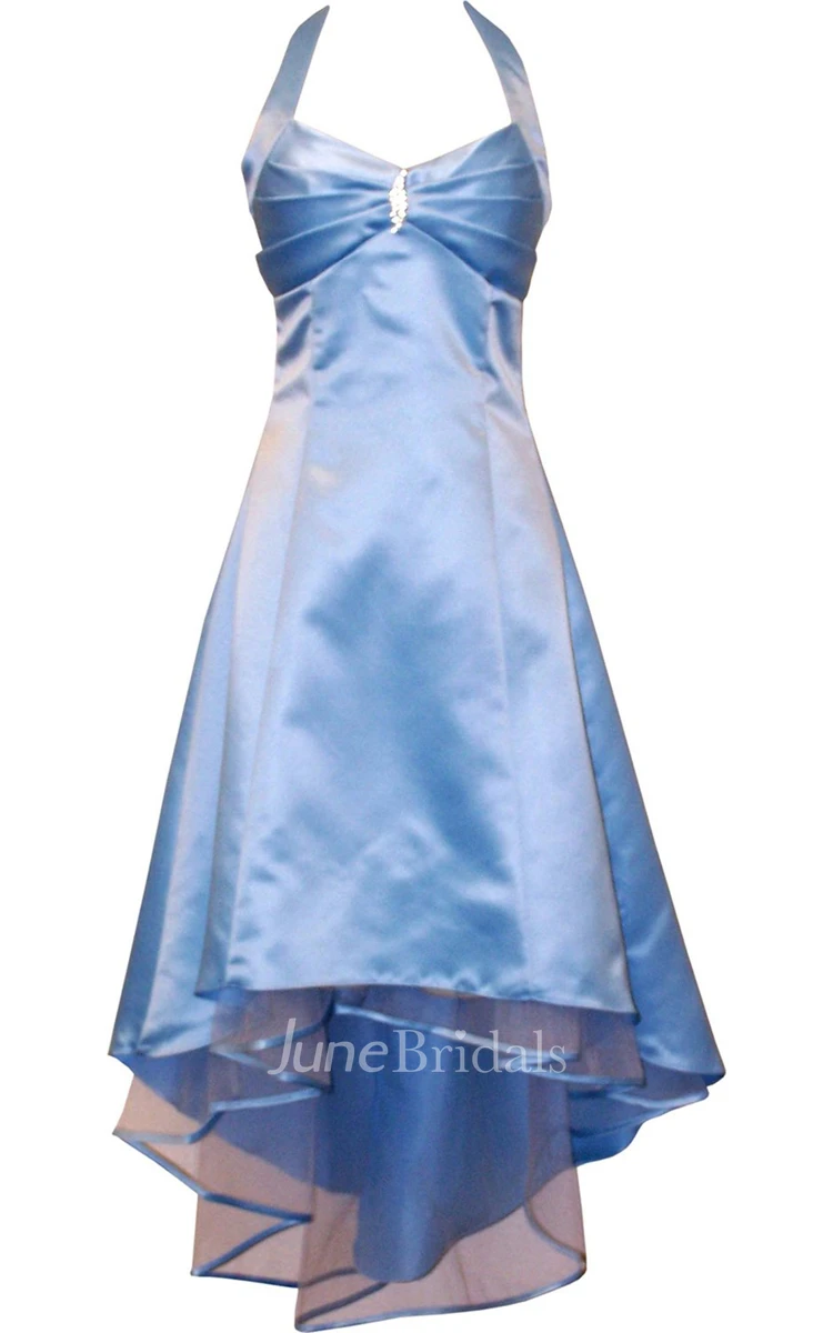 Ruched Bust Beading Dress With Tulle Skirt