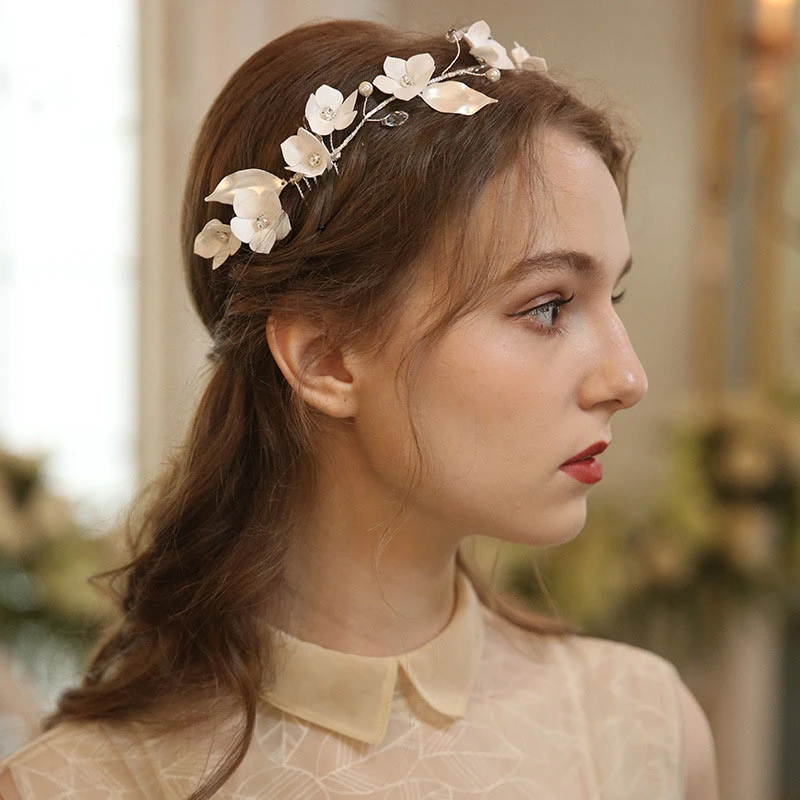 Forest Style Floral Headbands with Beads