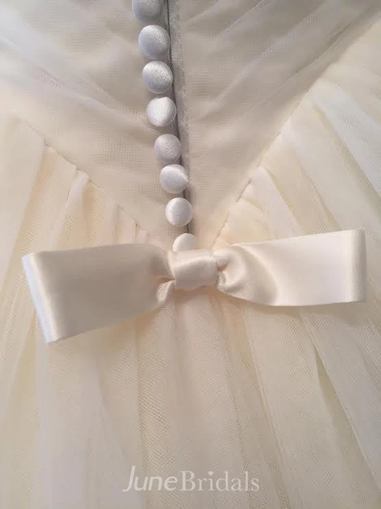 Sweetheart Ruched Pleated Poofy Tulle Ball Gown With Backless