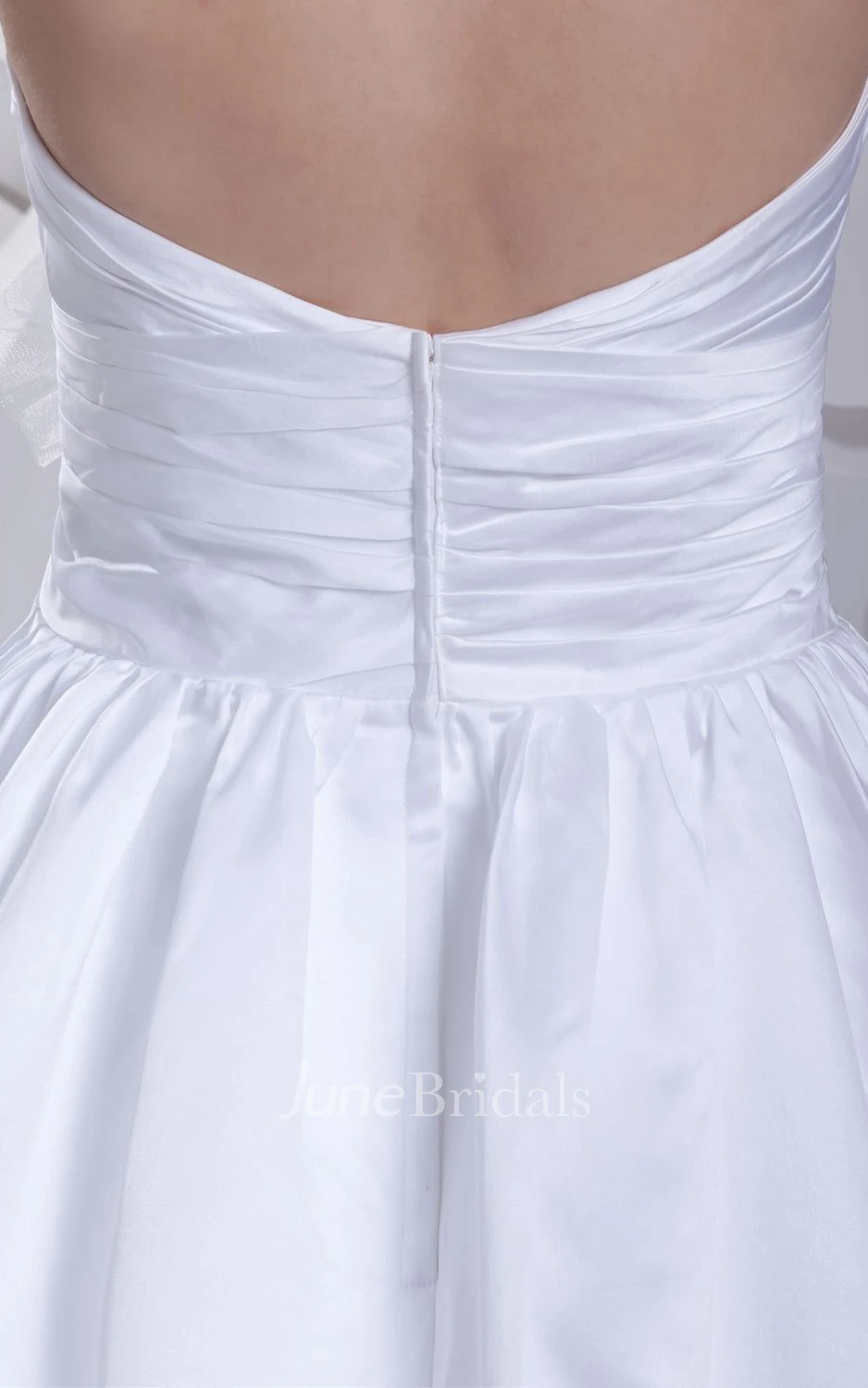 Glamorous Sweetheart Criss-Cross A-Line Dress With Floral Waist