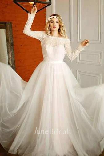 Tulle Satin Lace Bolero Wedding Dress