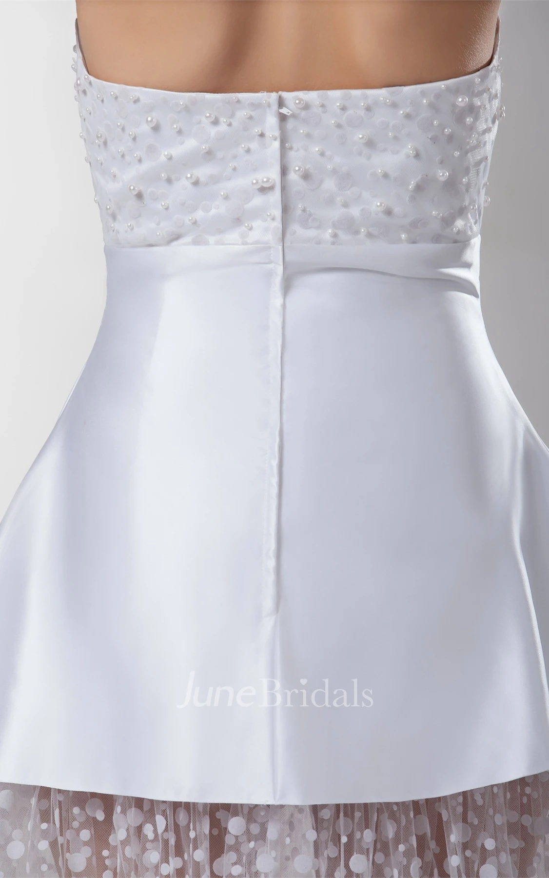 Haltered Satin Mini A-Line Dress with Bow and Stress