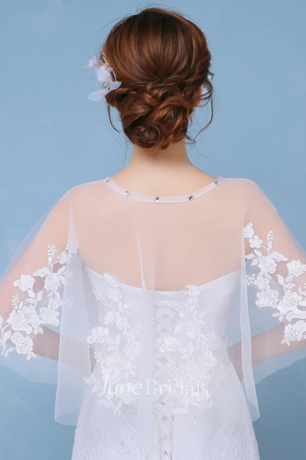 New Sweet Lace Round Neck Cape Shawl