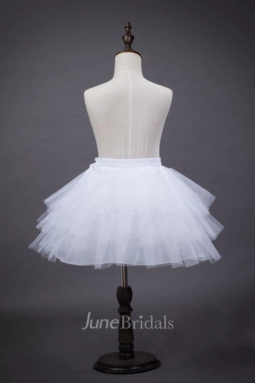 Short Style Three-layer Net Flower Girl Petticoat Wedding Dress Skirt Petticoat