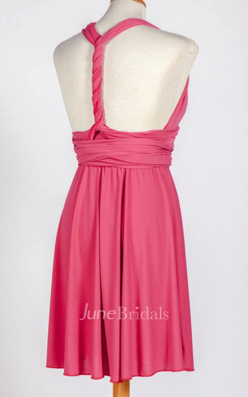 Short Infinity Fuchsia Jersey Dress