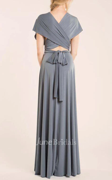 Long Silver Grey Infinity Dress