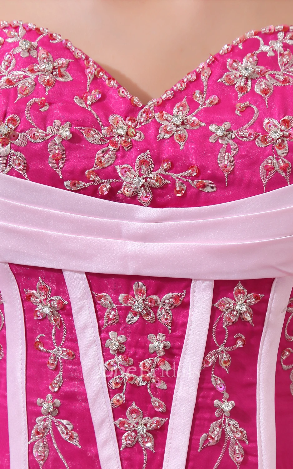 Muti-Color Sweetheart Organza Dress With Cape And Ruffle