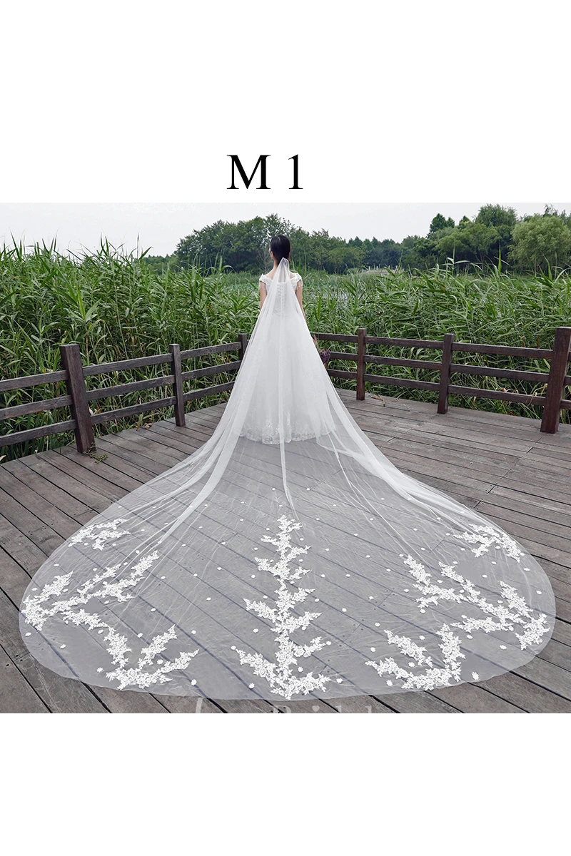 New Korean Style 3 Meters Double-layer Cover Trailing Bride Super Long Super Wide Veil