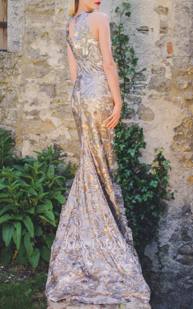 Strikingly Beautiful Gold And Silver Wedding Dress