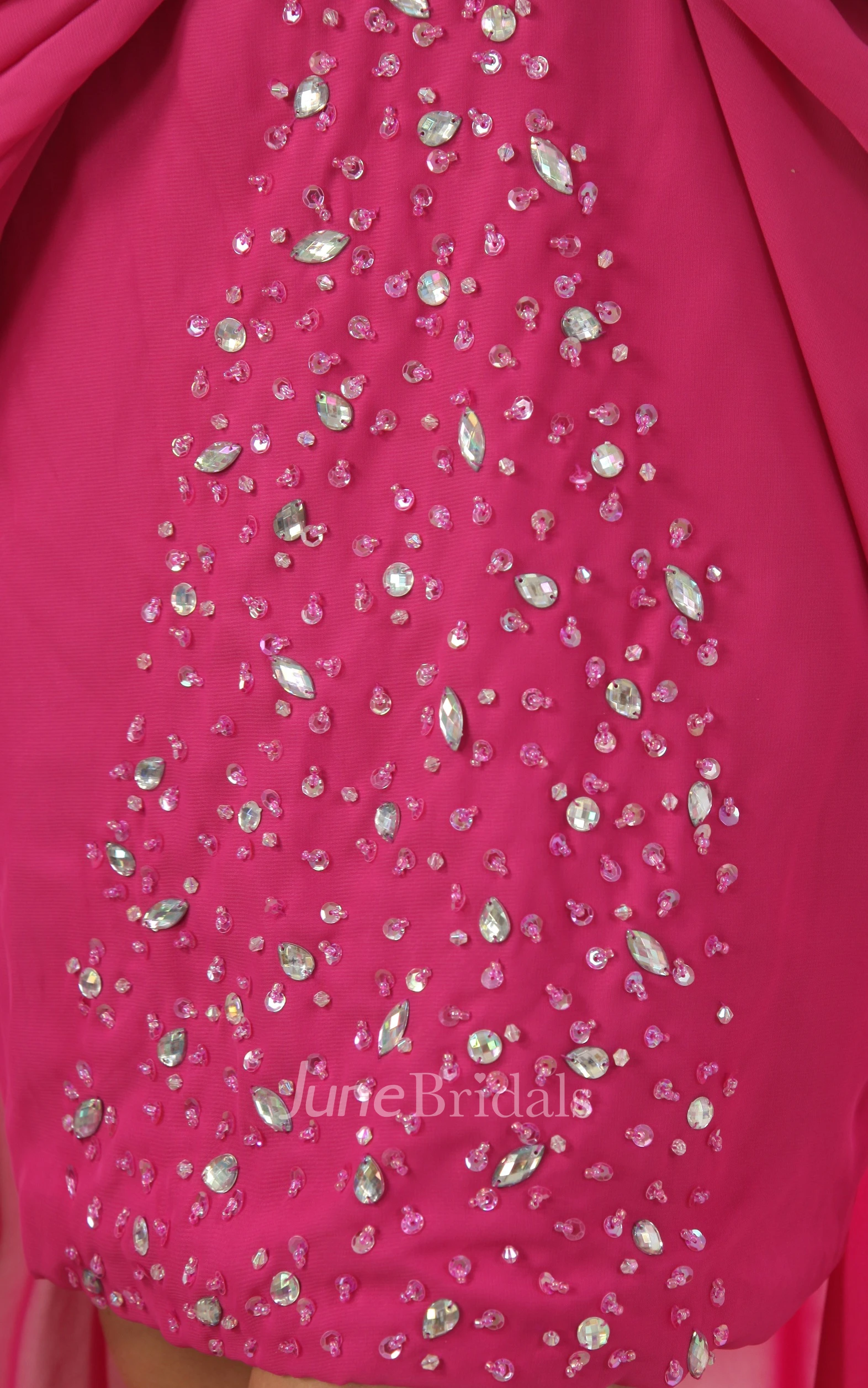 Sweetheart Chiffon Dress With Ruching Dress Beading