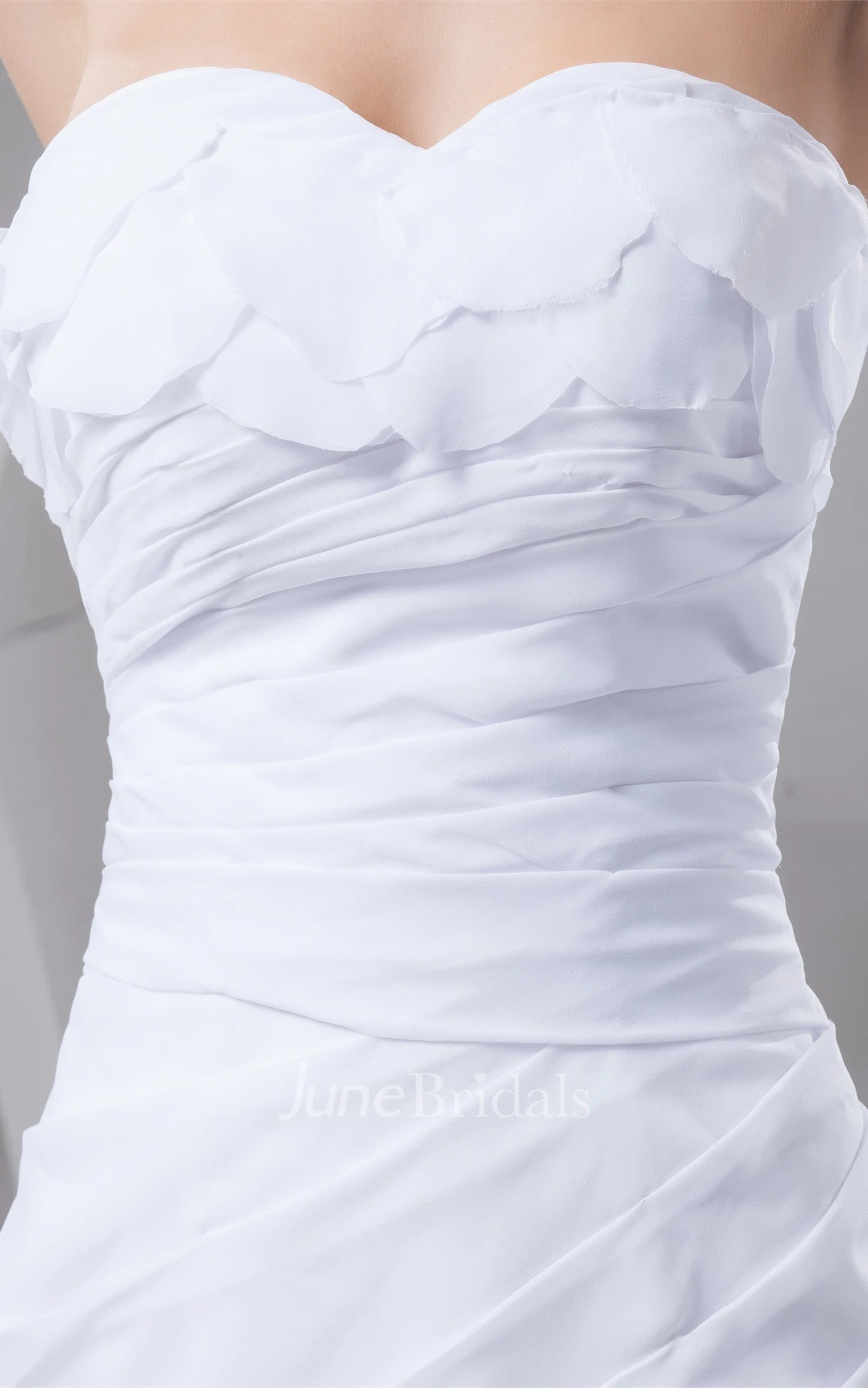 Sweetheart Chiffon Short Gown with Ruching