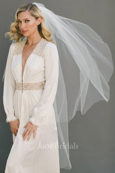 Western Style Double-layer Soft Tulle Wedding Veil