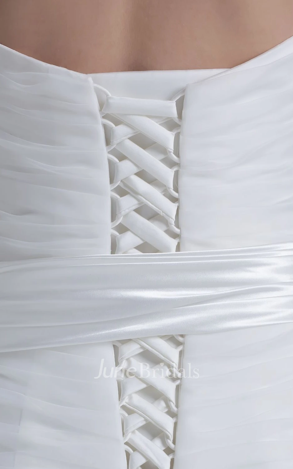 Strapless Notched A-Line Dress With Flower and Tiers