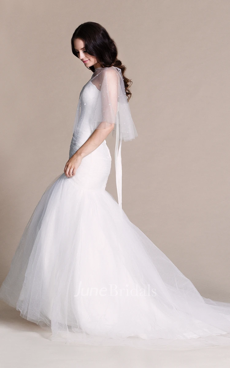 Sweetheart Mermaid Chiffon Dress With Illusion Style