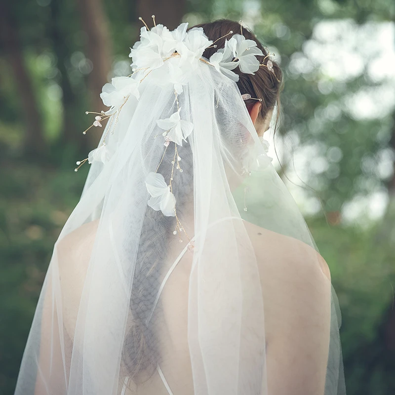 Blossom Veils Beaded Floral Veil