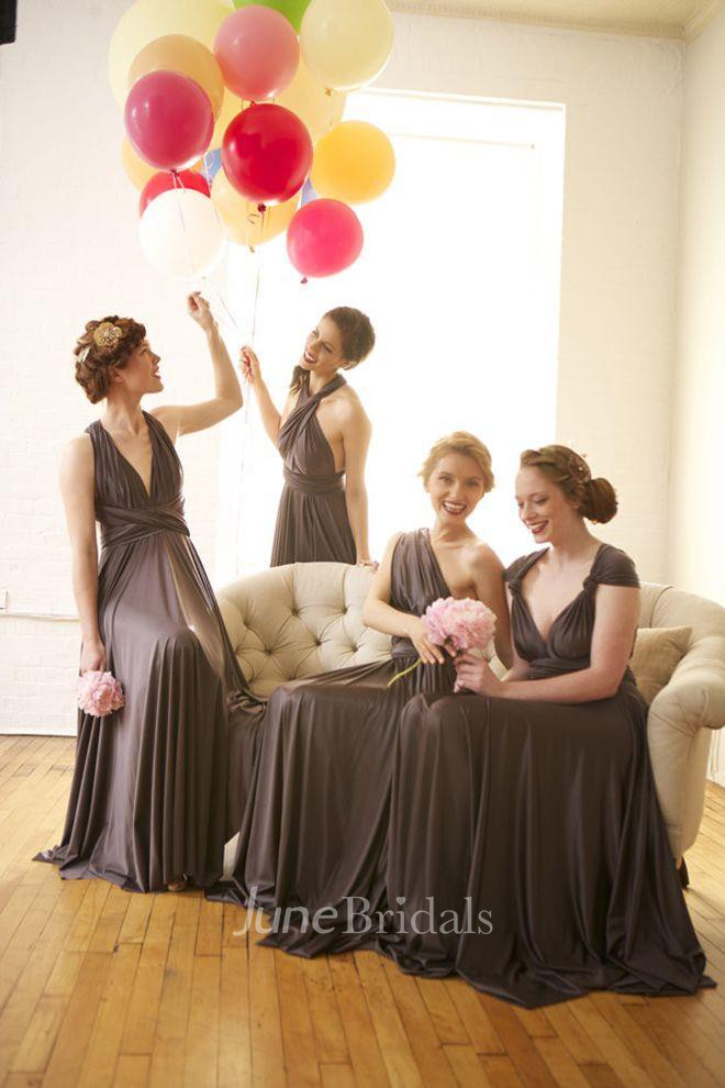 Chiffon convertible bridesmaid clearance dress