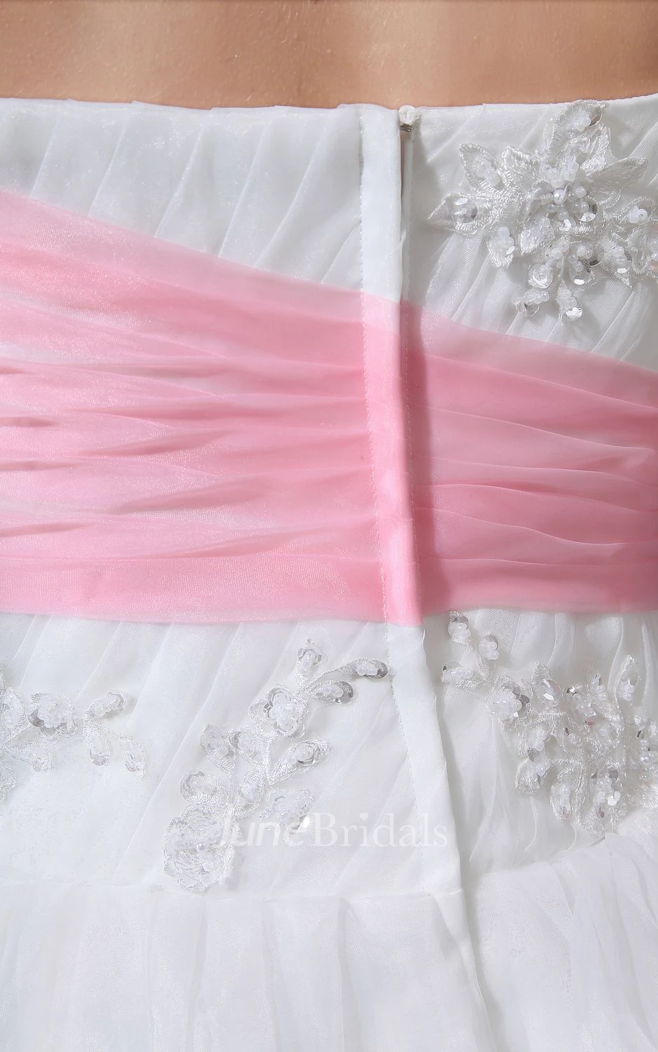 Sweetheart Ruched A-Line Ball Gown With Appliques With Beading