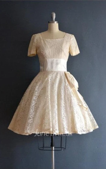 Debbie 50S Short Wedding Weddig Dress