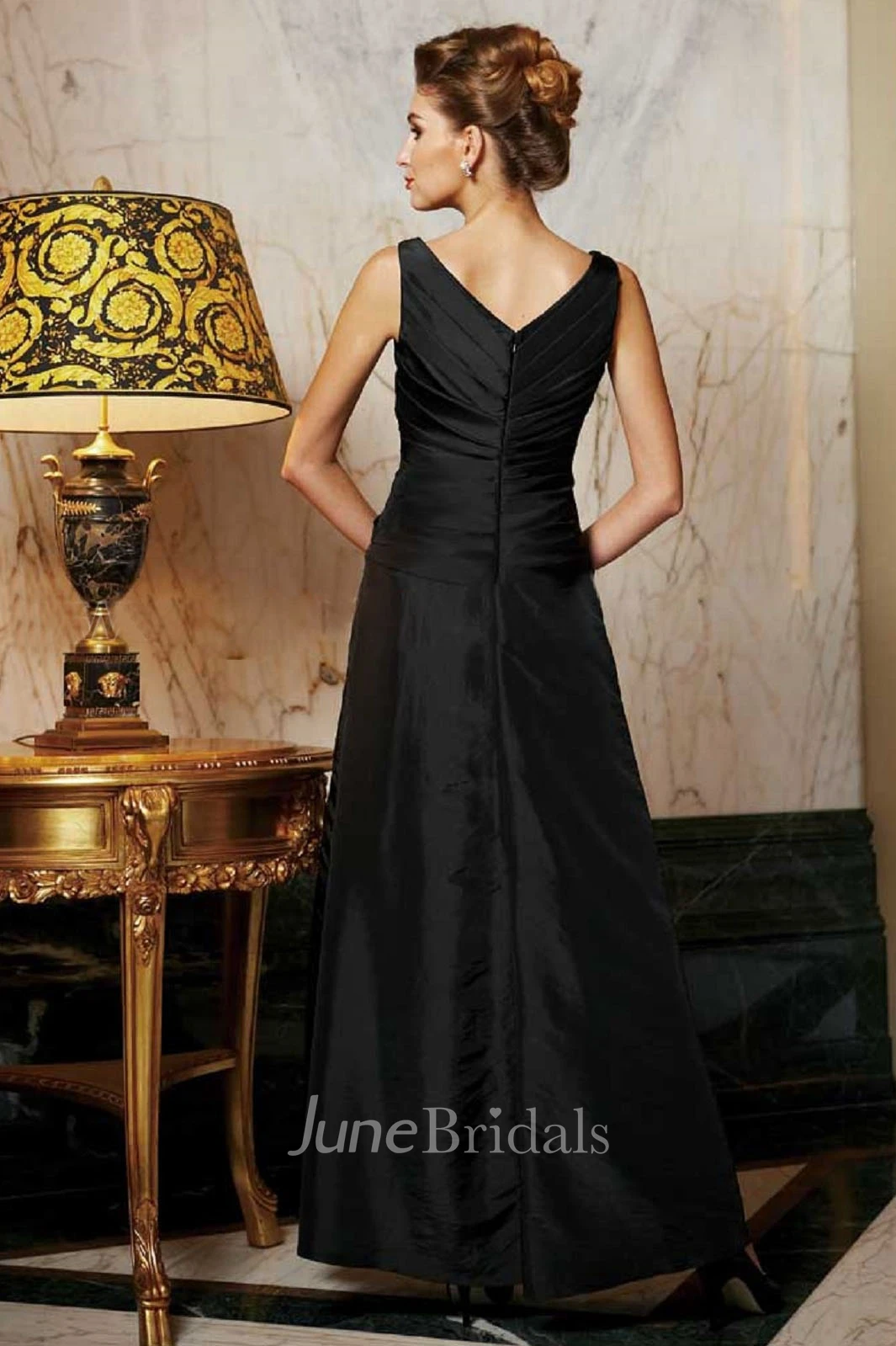 Modest Elegant Two Piece Half Sleeve Detachable Cape Maxi Mother of the Bride Dress Formal Black Ruching Beading Wedding Guest Dress