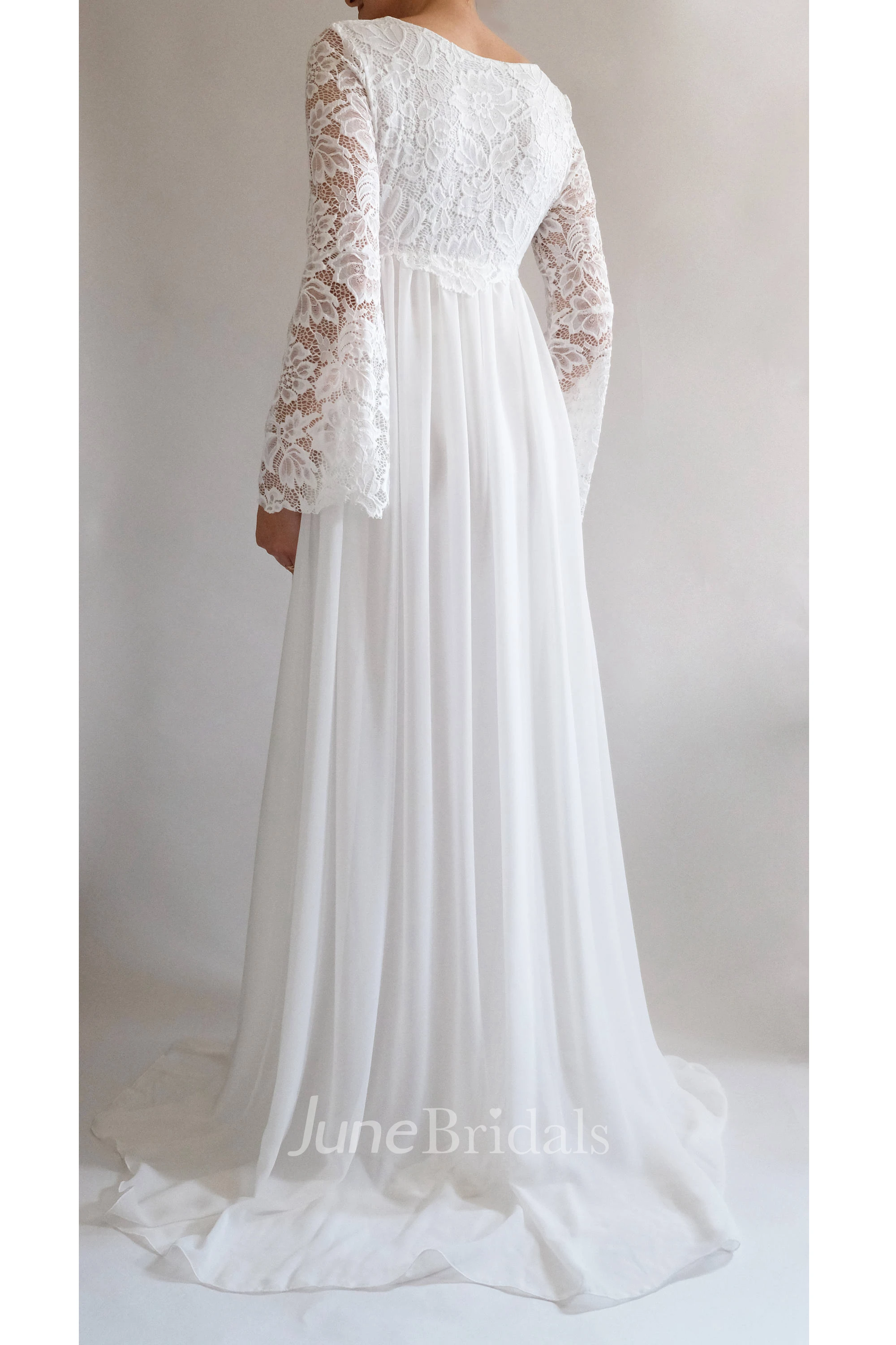 Bohemian Empire Waist Wedding Dress