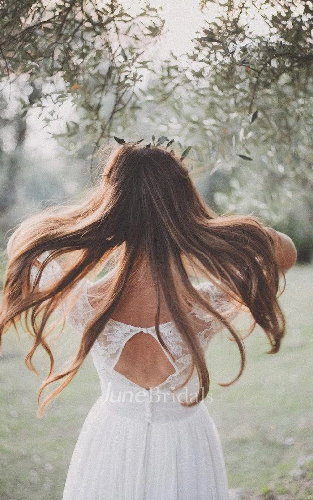 Corset Wedding With Lace Bodice Dress