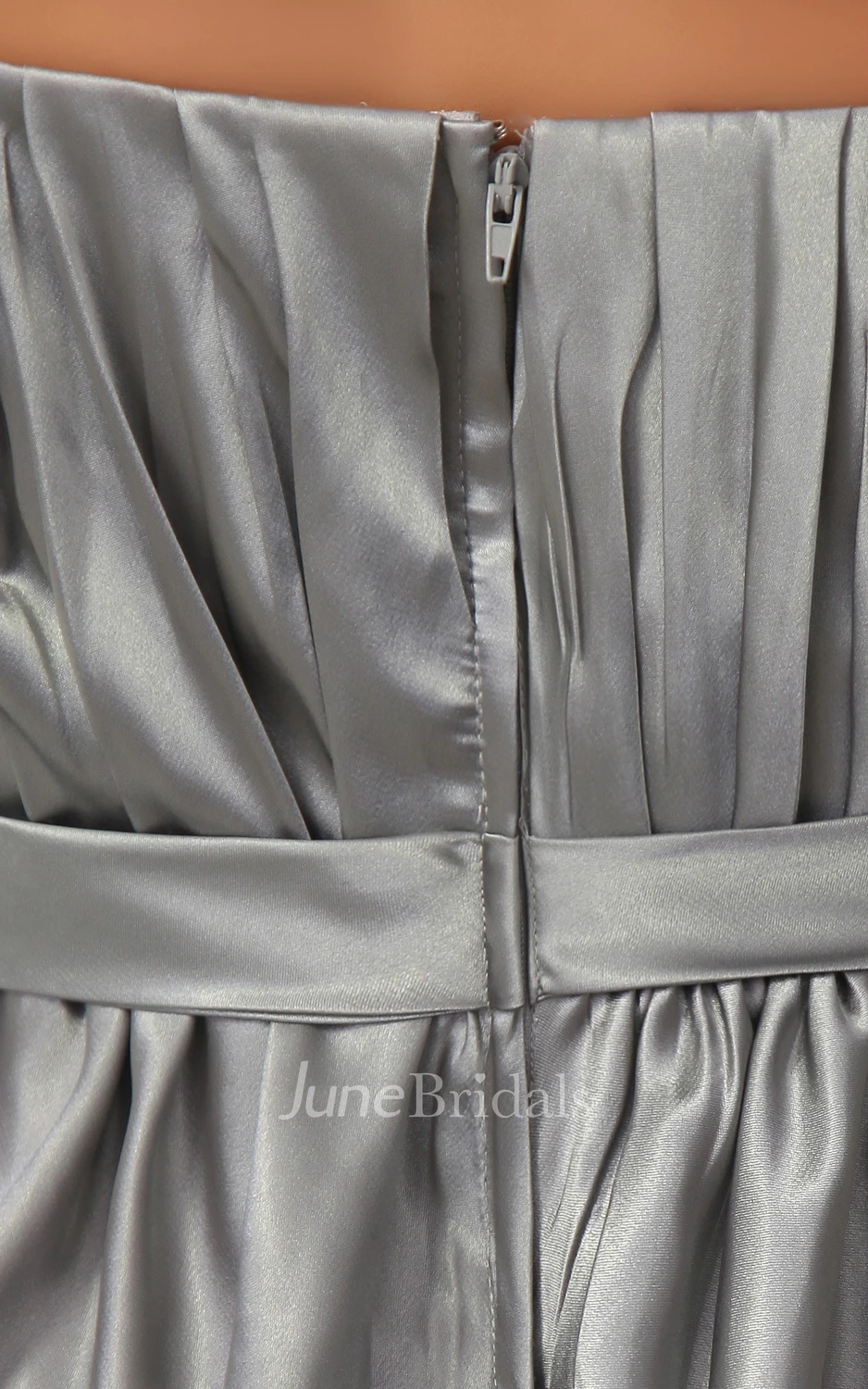 Adorable Satin Midi Dress With Bow And Draping