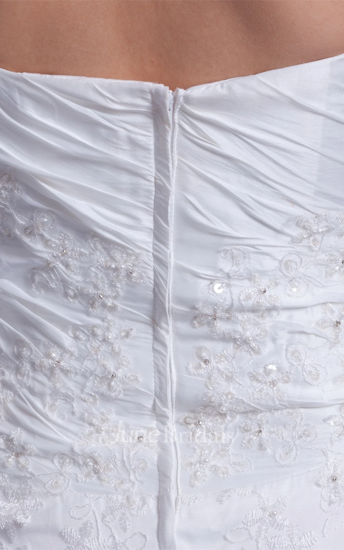 exquisite ruched sheath sweetheart dress with sweep train and lace