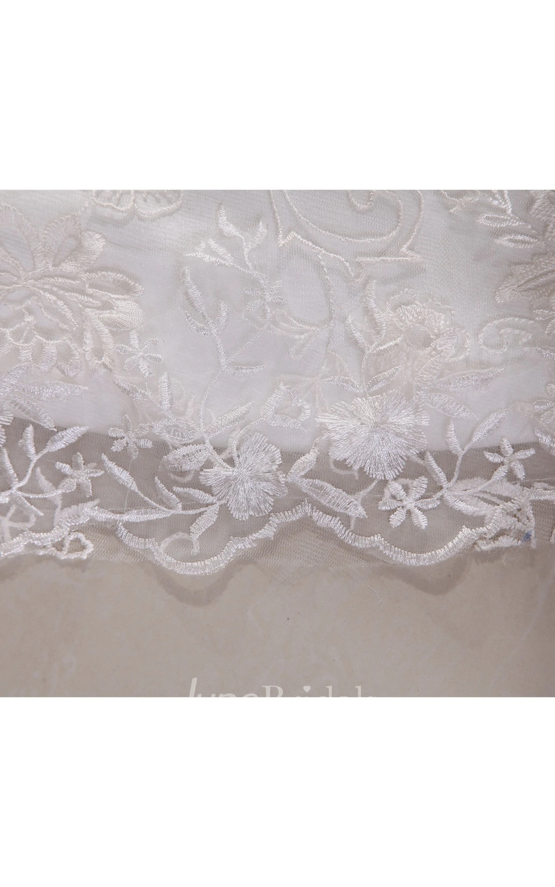 Strapless Lace Sheath Dress with Ruching and Flower