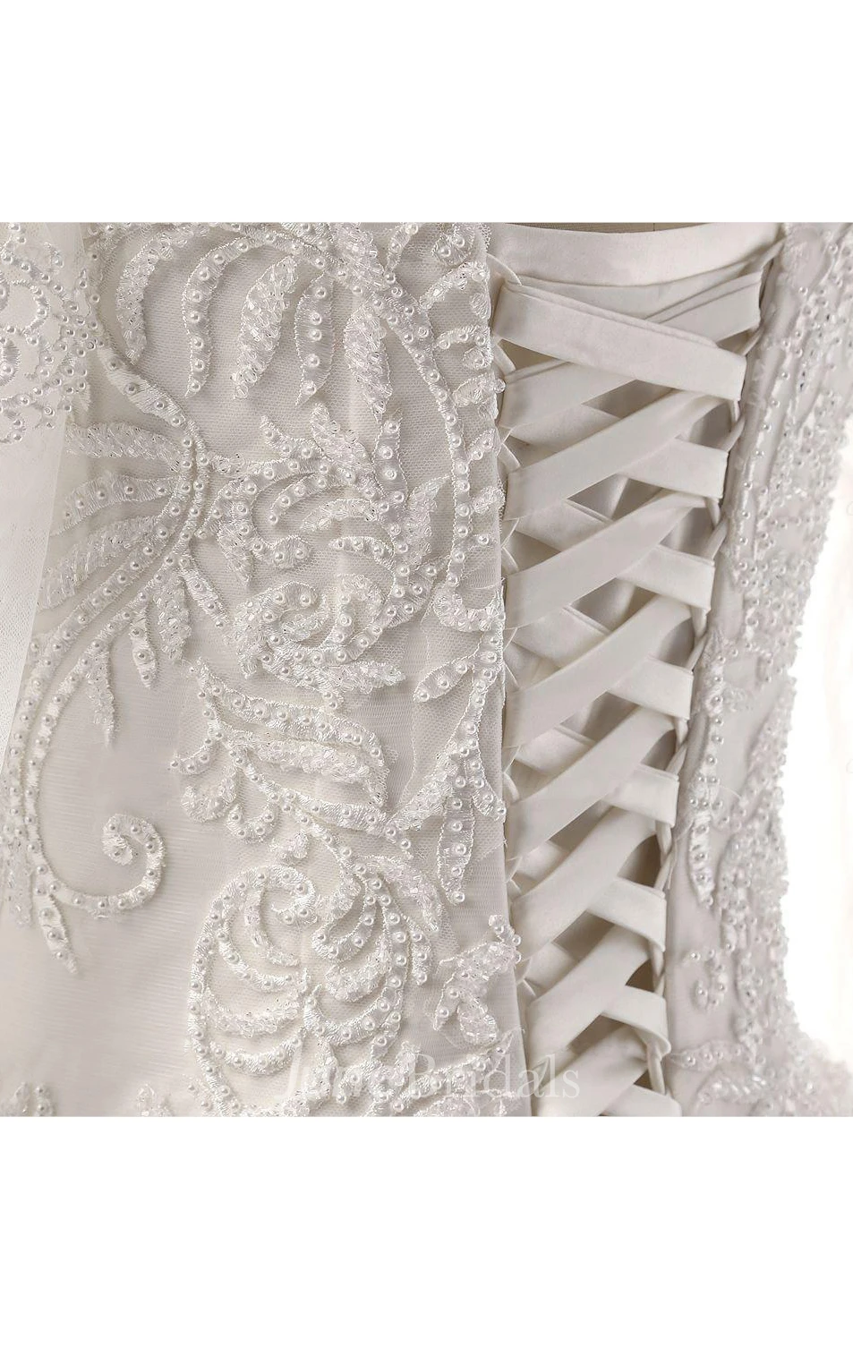 Tea-Length Bat Long Sleeve Tulle Lace Dress With Beading And Lace-Up Back