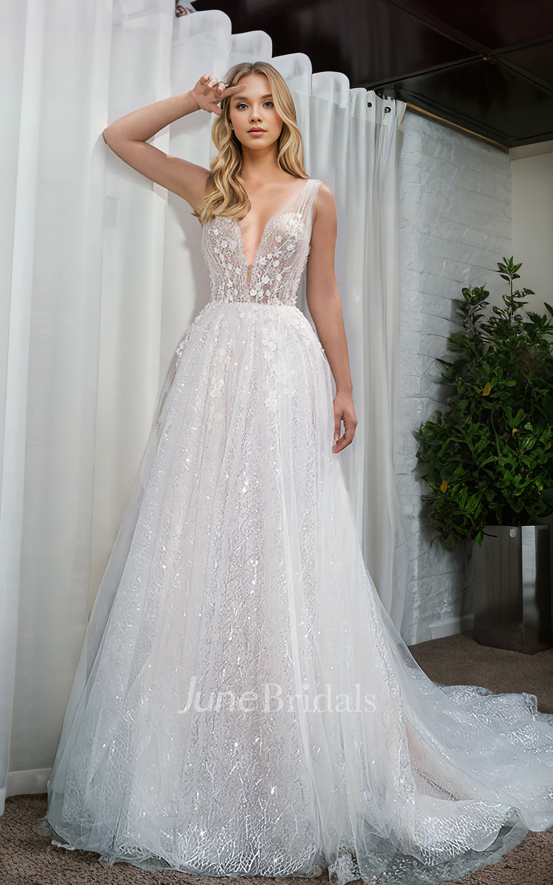 Light flowy wedding dress best sale