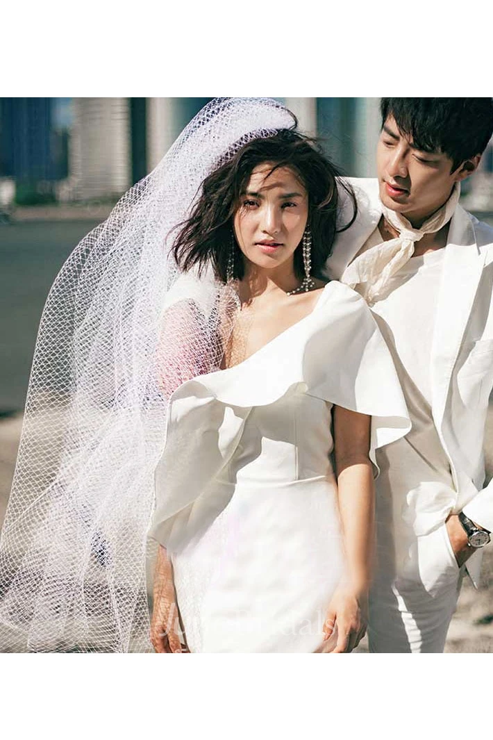 Fairy Mesh Fingertip Length Wedding Veil