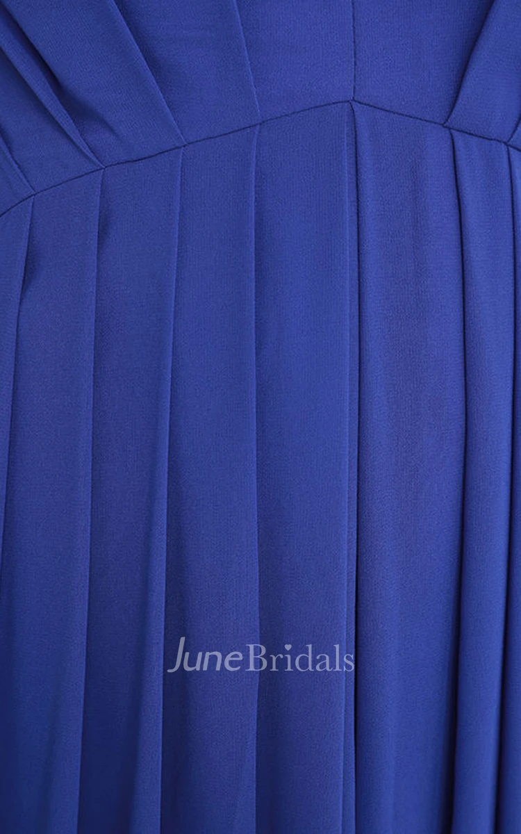 A-Line Empire Long Dress With Strappy Back