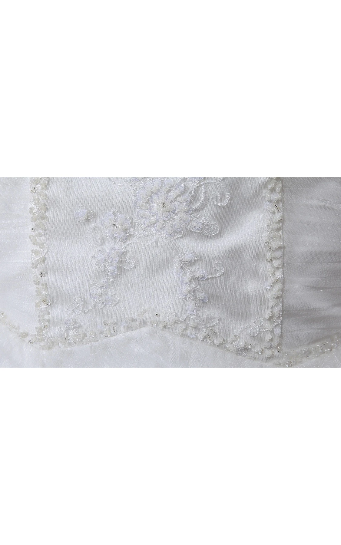 Spaghetti-Straps Ruched Mermaid Tulle Dress with Appliques