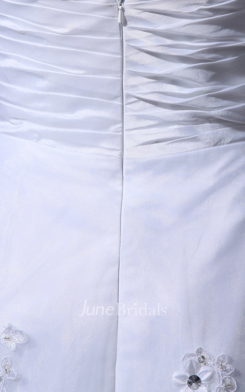 A-Line Crisscross Front Gathering Dress With Lace Appliques