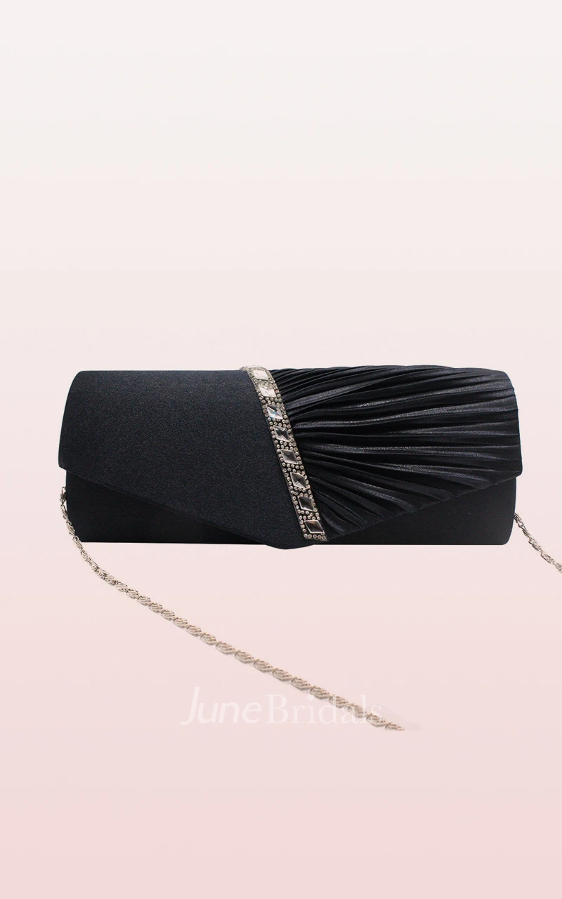 Rhinestone Satin Clutch
