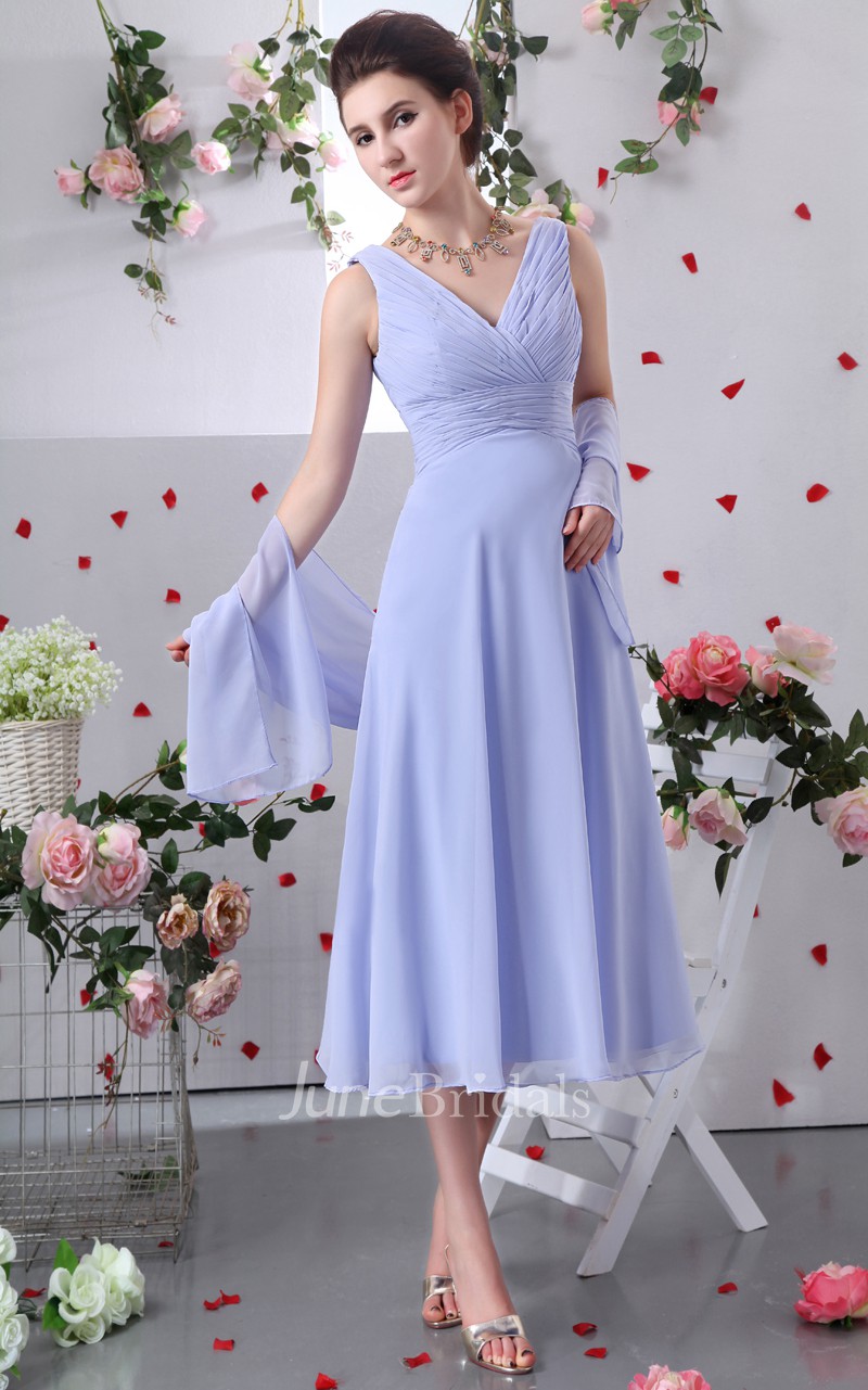 Pastel tea shop length dresses