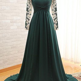 Dark green long sleeve dress best sale