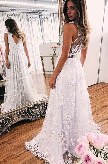 simple boho prom dress