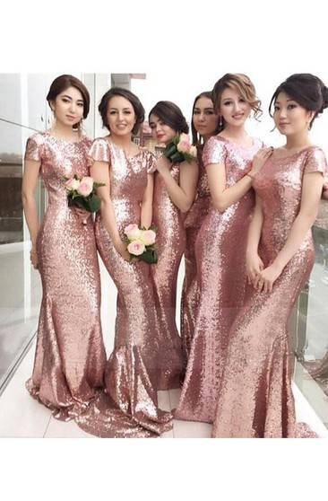 blush sequin dress bridesmaid