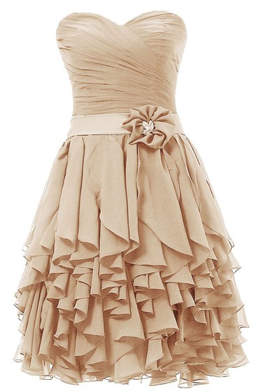 champagne formal dresses short