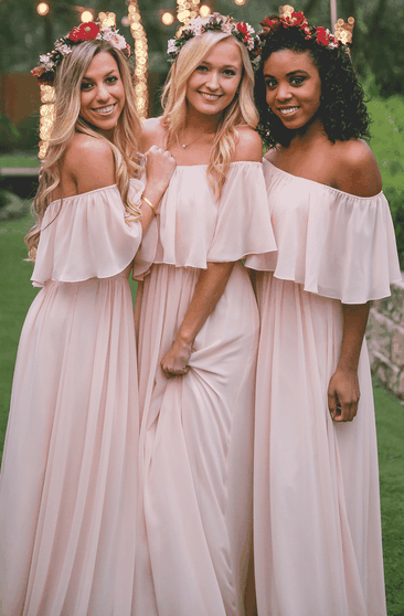 pastel colour bridesmaid dresses