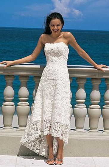 tea length casual wedding dresses