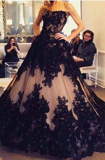 black long gown for party